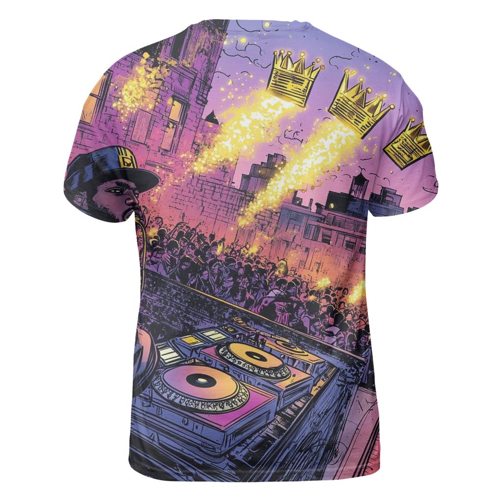 Biggie Block Party Remix artistic all-over print tops