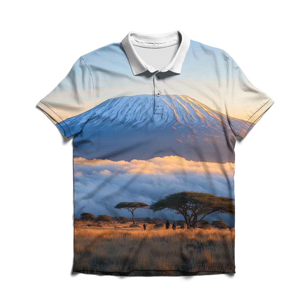 Mount Kilimanjaro - Tanzania premium cotton polo shirts