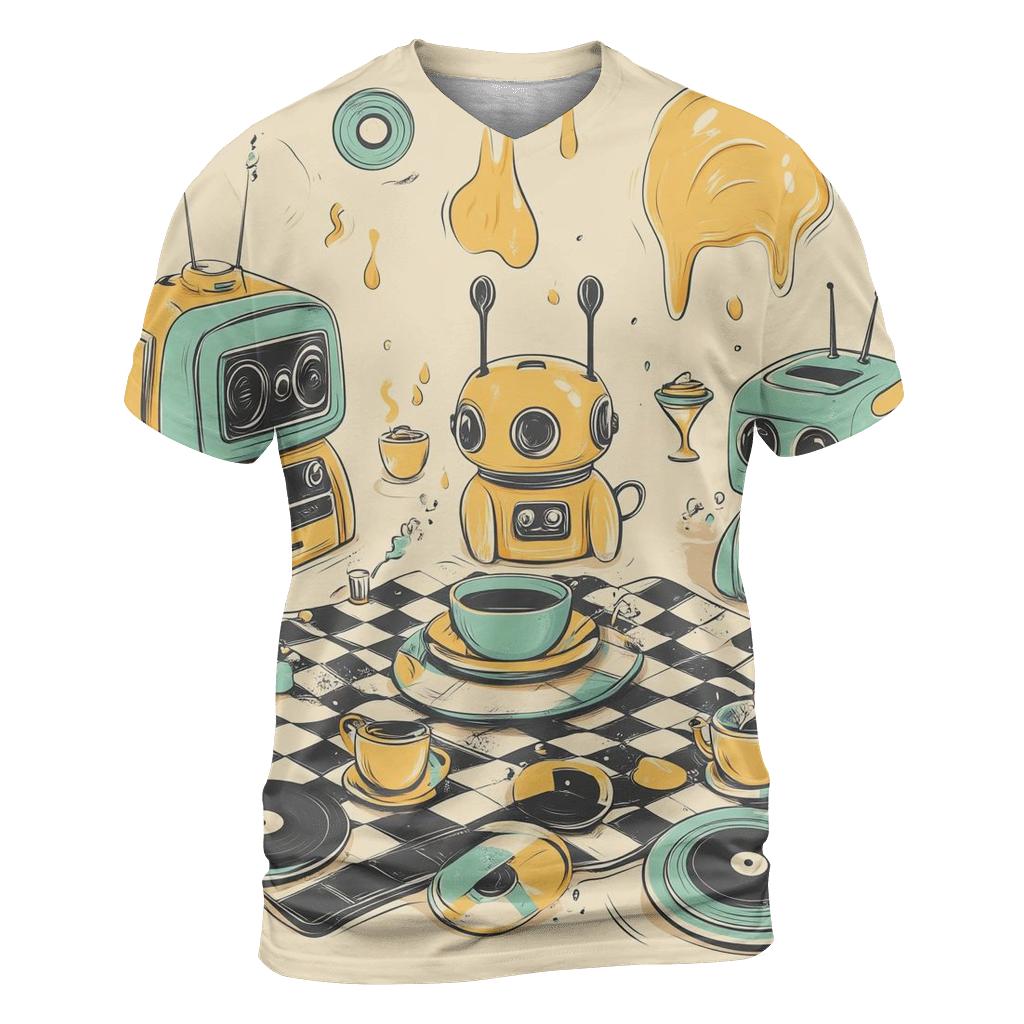 Toy Bot Tea Party unique graphic print tees