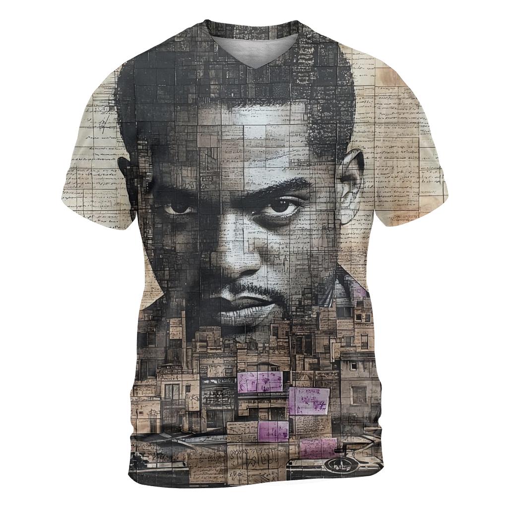 Nas Queensbridge Mosaic trendy printed shirt styles