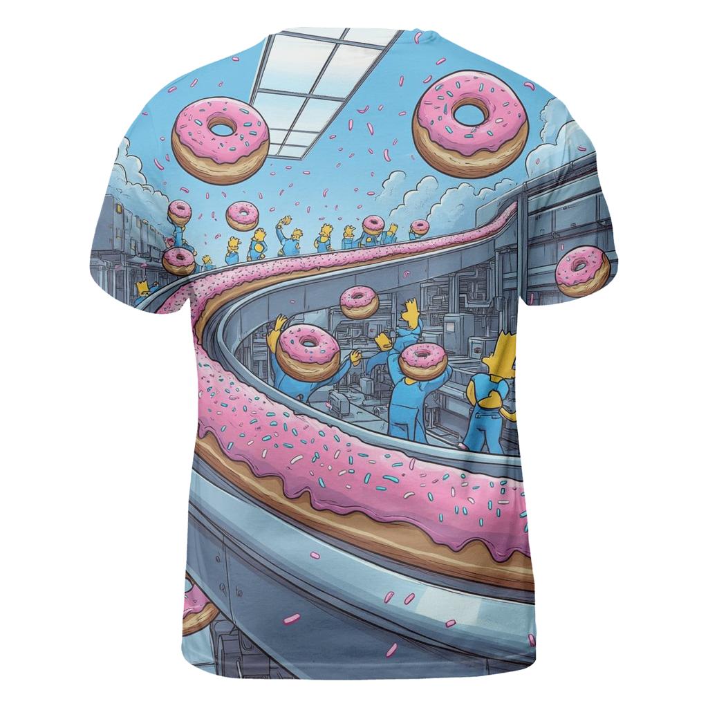 Donut Factory Assembly Line Ballet vibrant all-over design tees