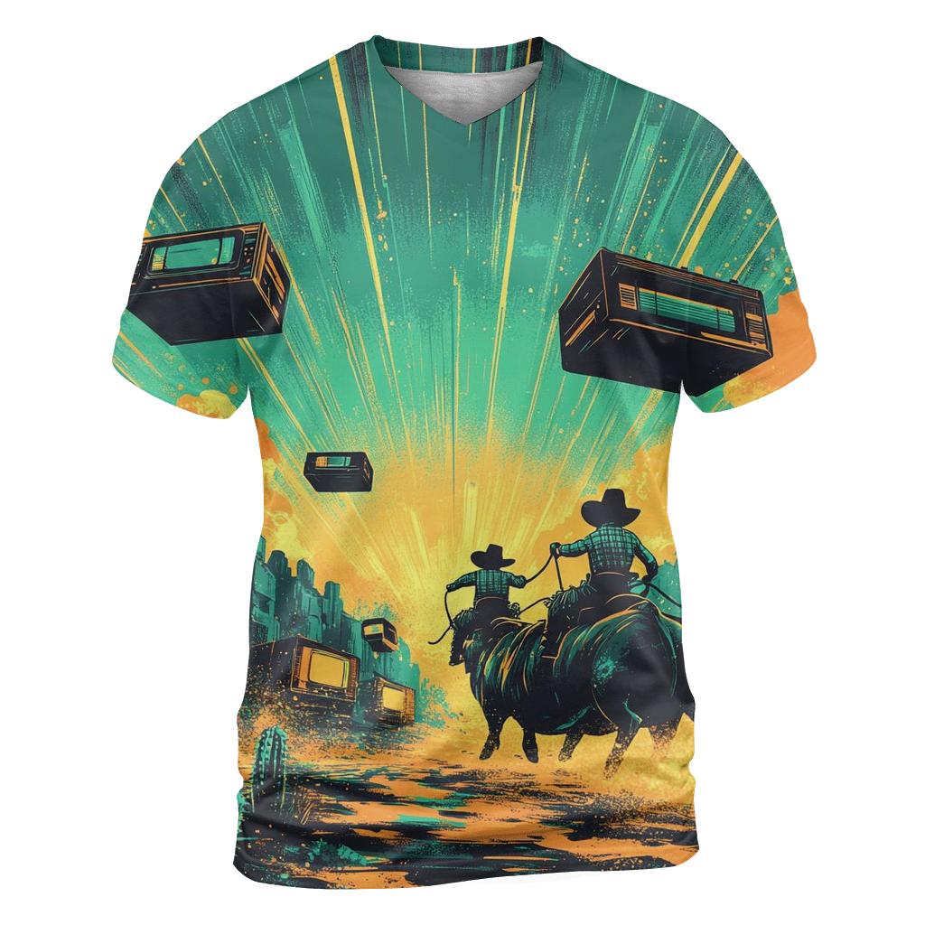 Retro Arcade Rodeo unique graphic print tees