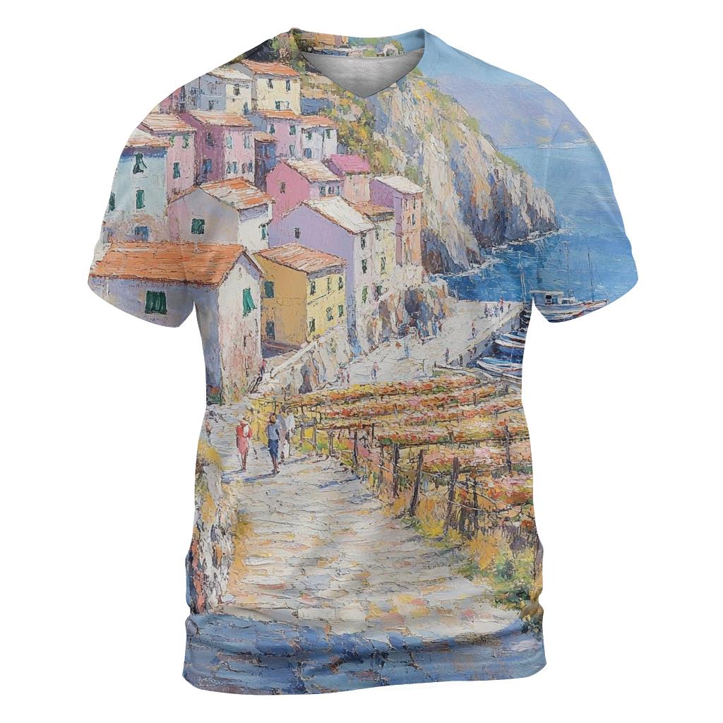 Cinque Terre - Liguria trendy printed shirt styles