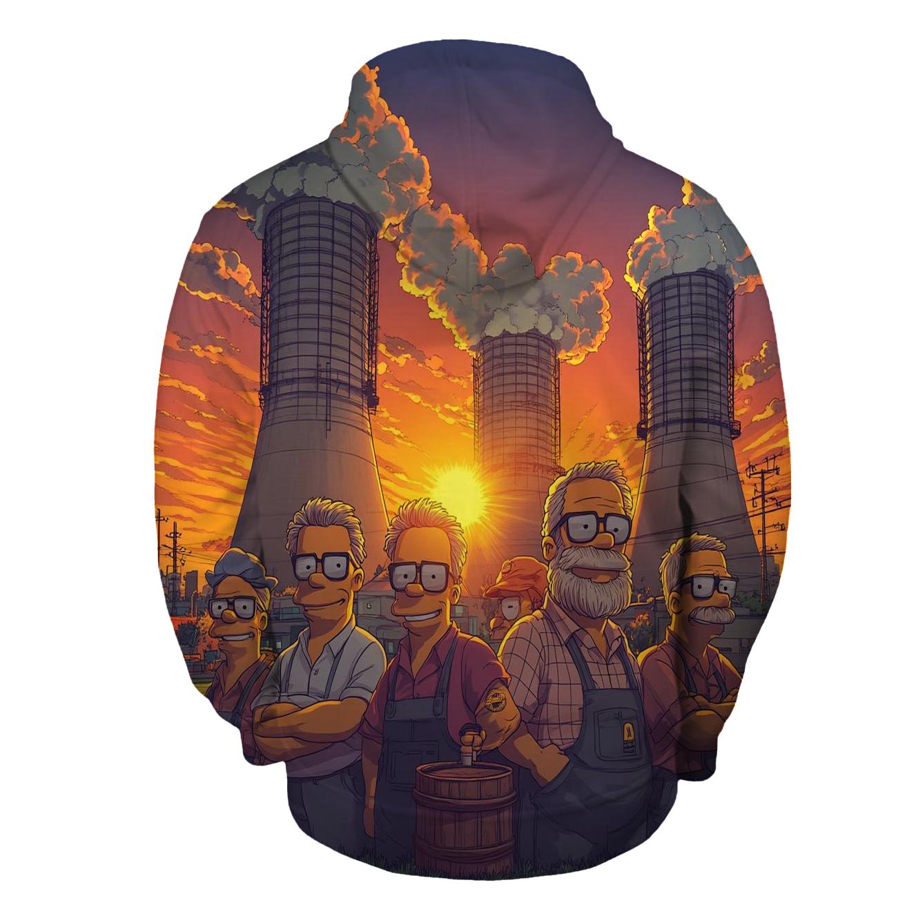 Sunset Power Plant Reunion pullover hoodies