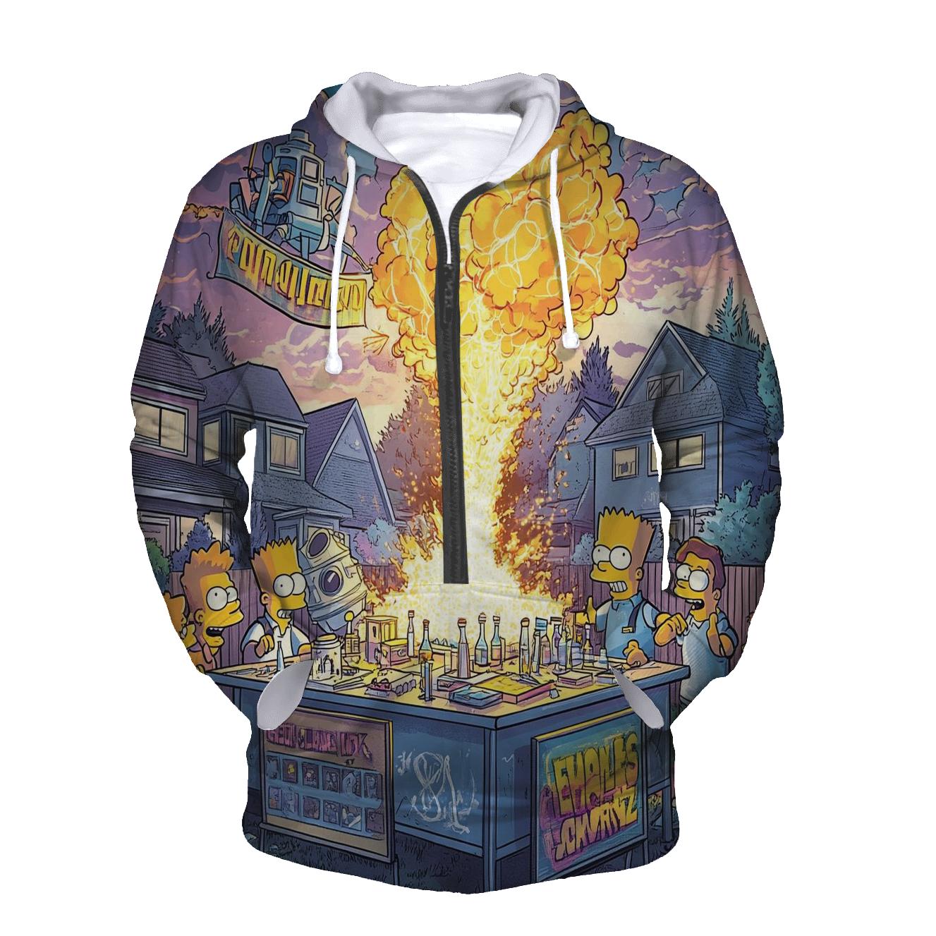 Simpsons Suburban Science Fair Fiasco printed hoodies