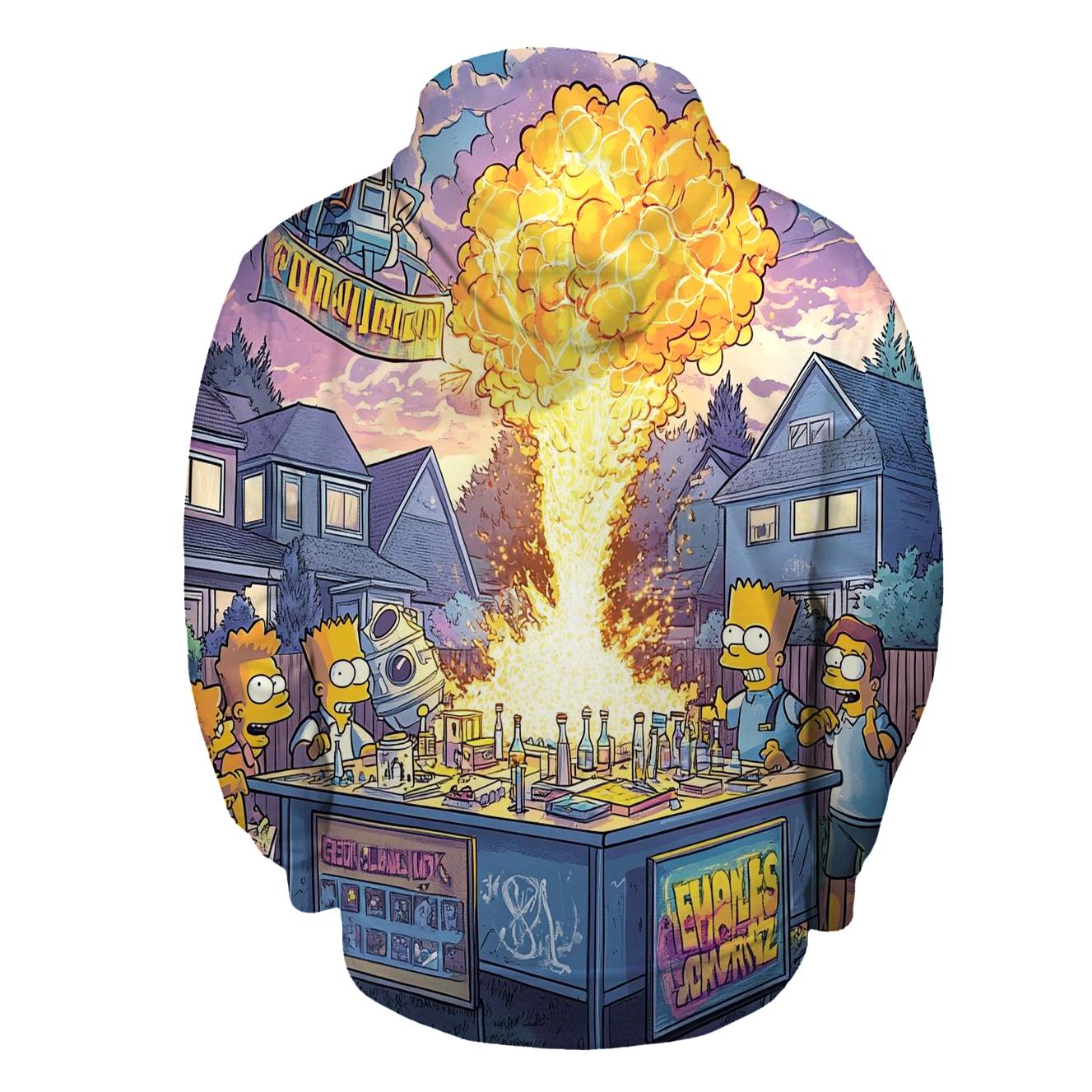 Simpsons Suburban Science Fair Fiasco printed hoodies