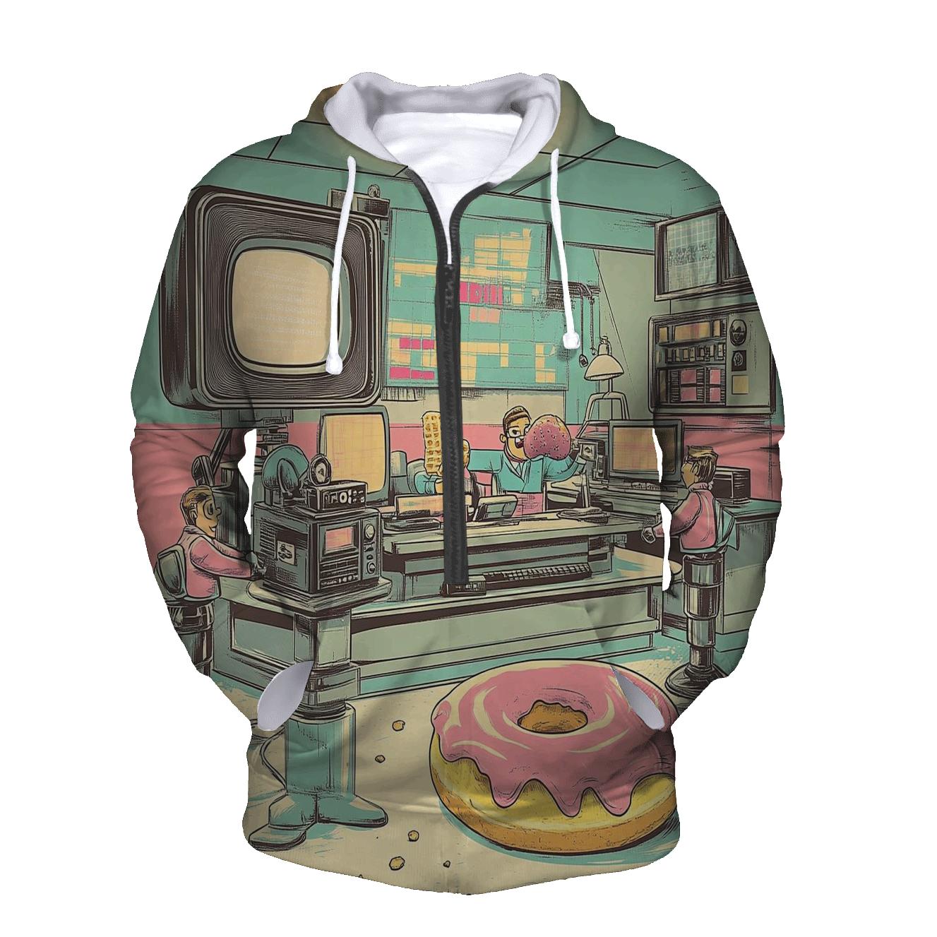 Breakfast Broadcast Brawl graphic hoodies