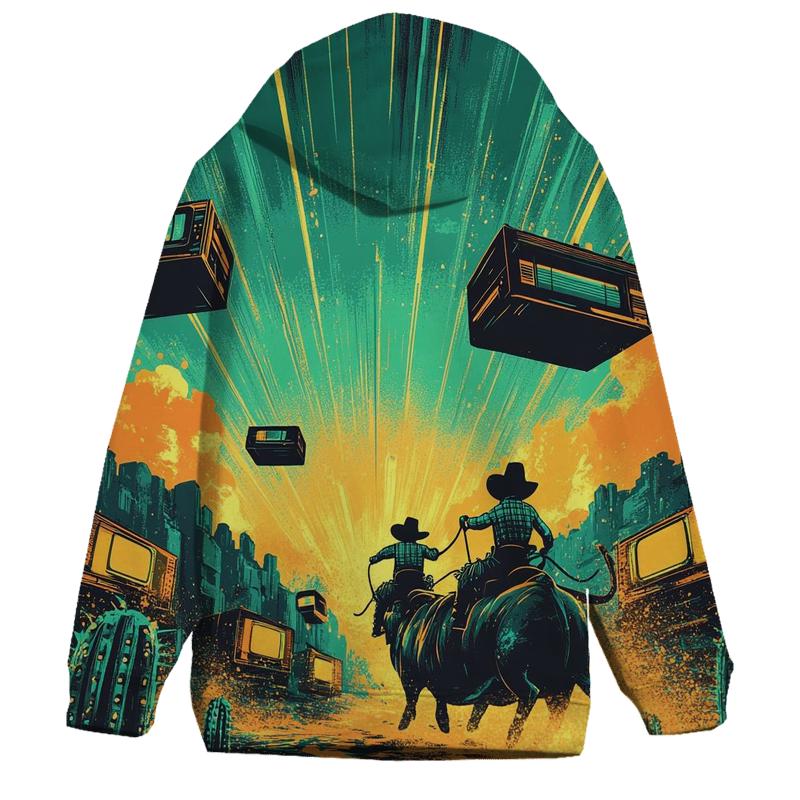 Retro Arcade Rodeo printed hoodies