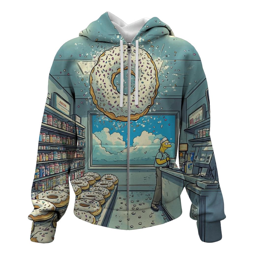 Donut Tornado At Kwik E Mart graphic hoodies