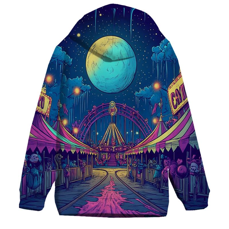 Midnight Cartoon Carnival designer hoodies