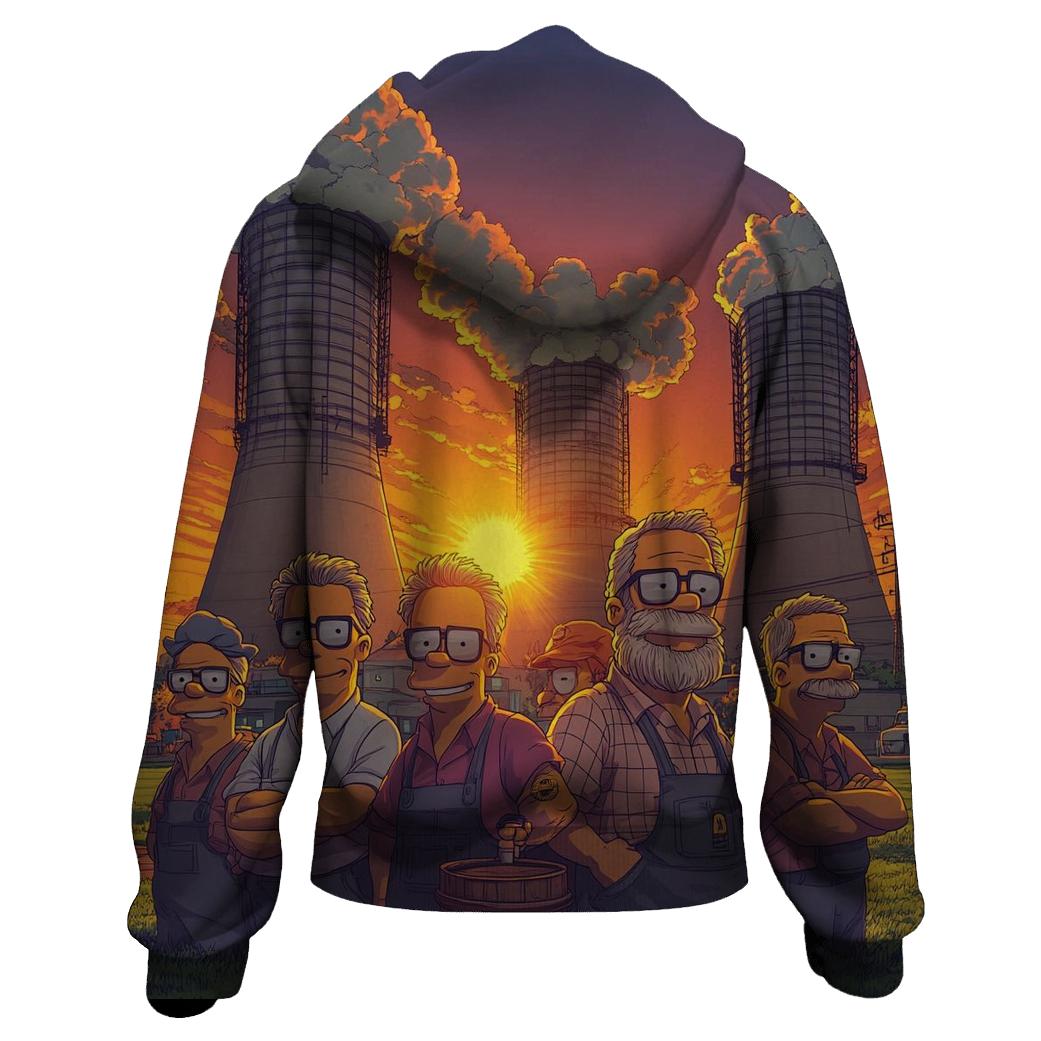 Sunset Power Plant Reunion designer hoodies