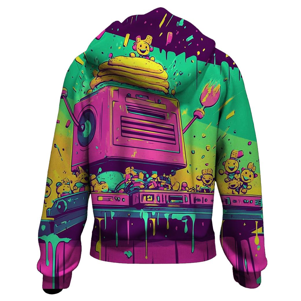 Neon Breakfast Beatdown premium hoodies