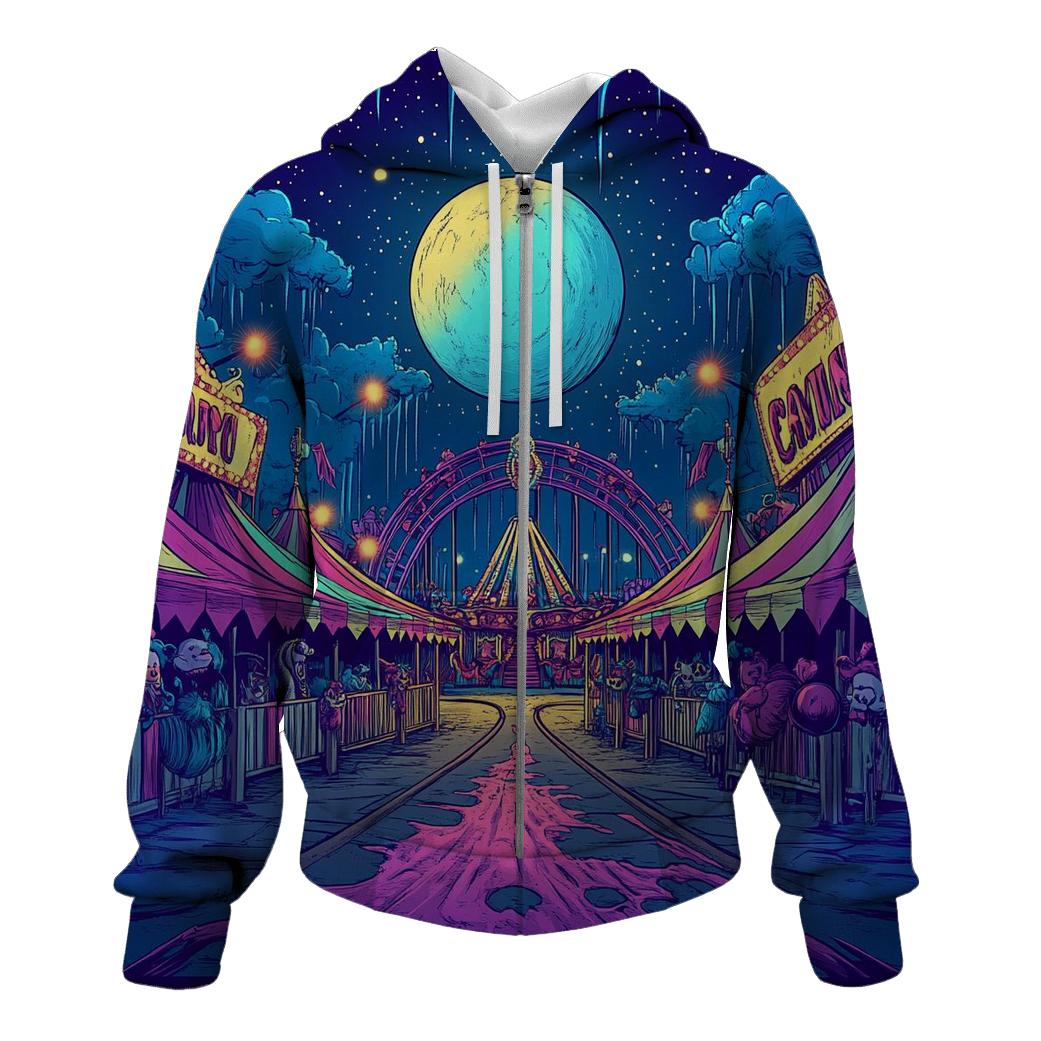 Midnight Cartoon Carnival hoodie styles