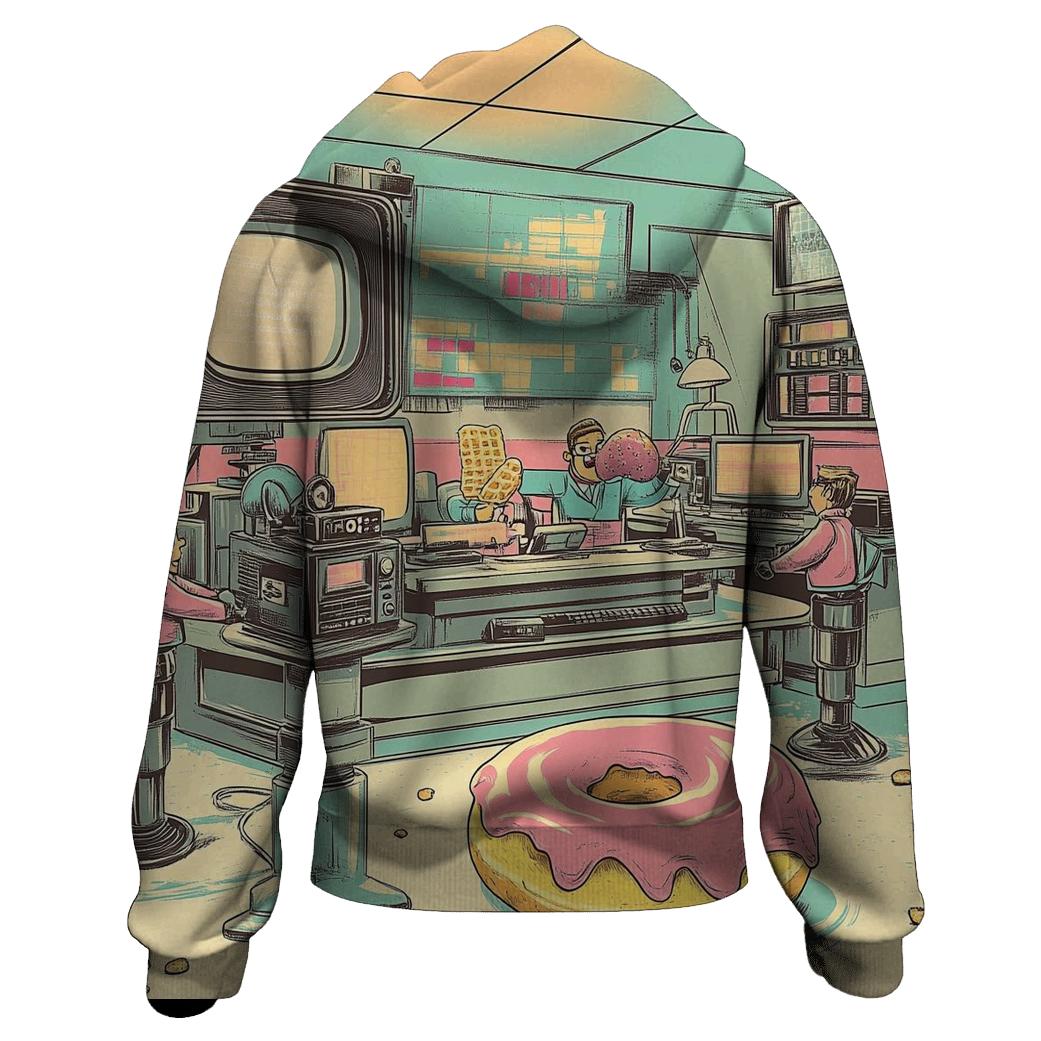 Breakfast Broadcast Brawl lightweight hoodies