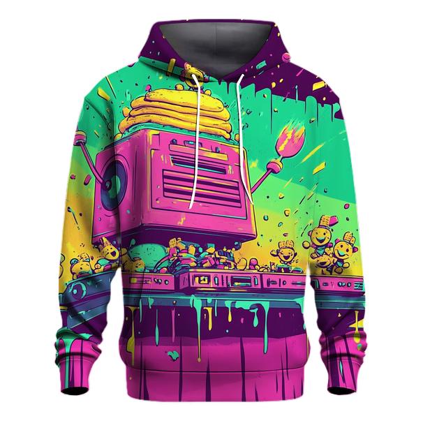 Neon Breakfast Beatdown lightweight hoodies