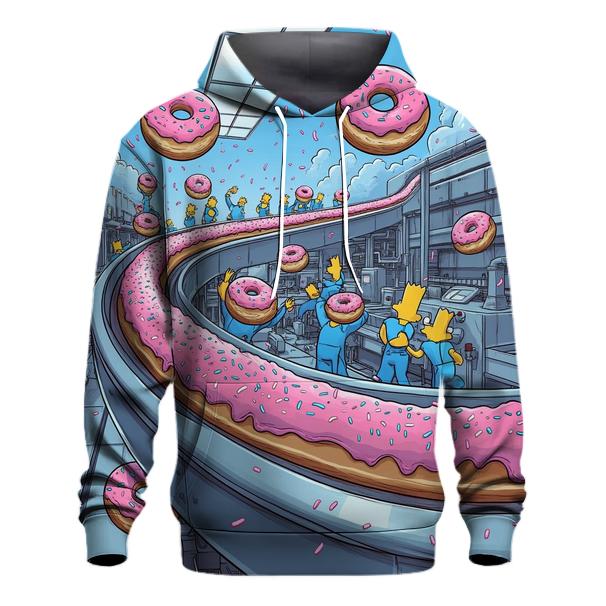 Donut Factory Assembly Line Ballet graphic hoodies