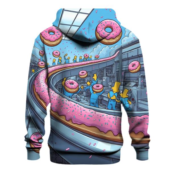 Donut Factory Assembly Line Ballet graphic hoodies