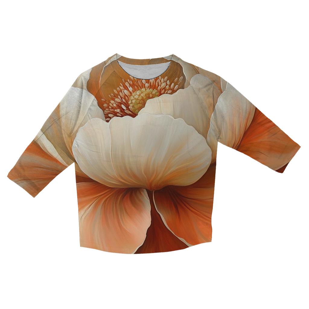 Georgia O Keeffe Inspired Desert Flowers fashion 3/4 sleeve shirts