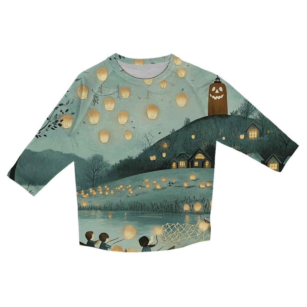 Lantern Fishers Compound trendy 3/4 sleeve tops