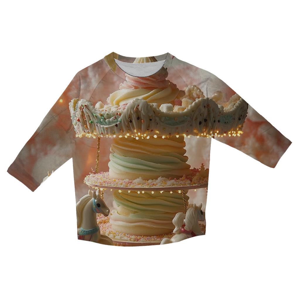 Cupcake Cloud Carousel trendy 3/4 sleeve tops