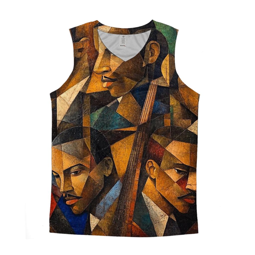 Picasso Inspired Abstract Musicians cotton sleeveless tops