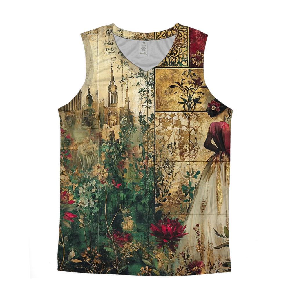 Klimt Inspired Golden Garden custom tank tops