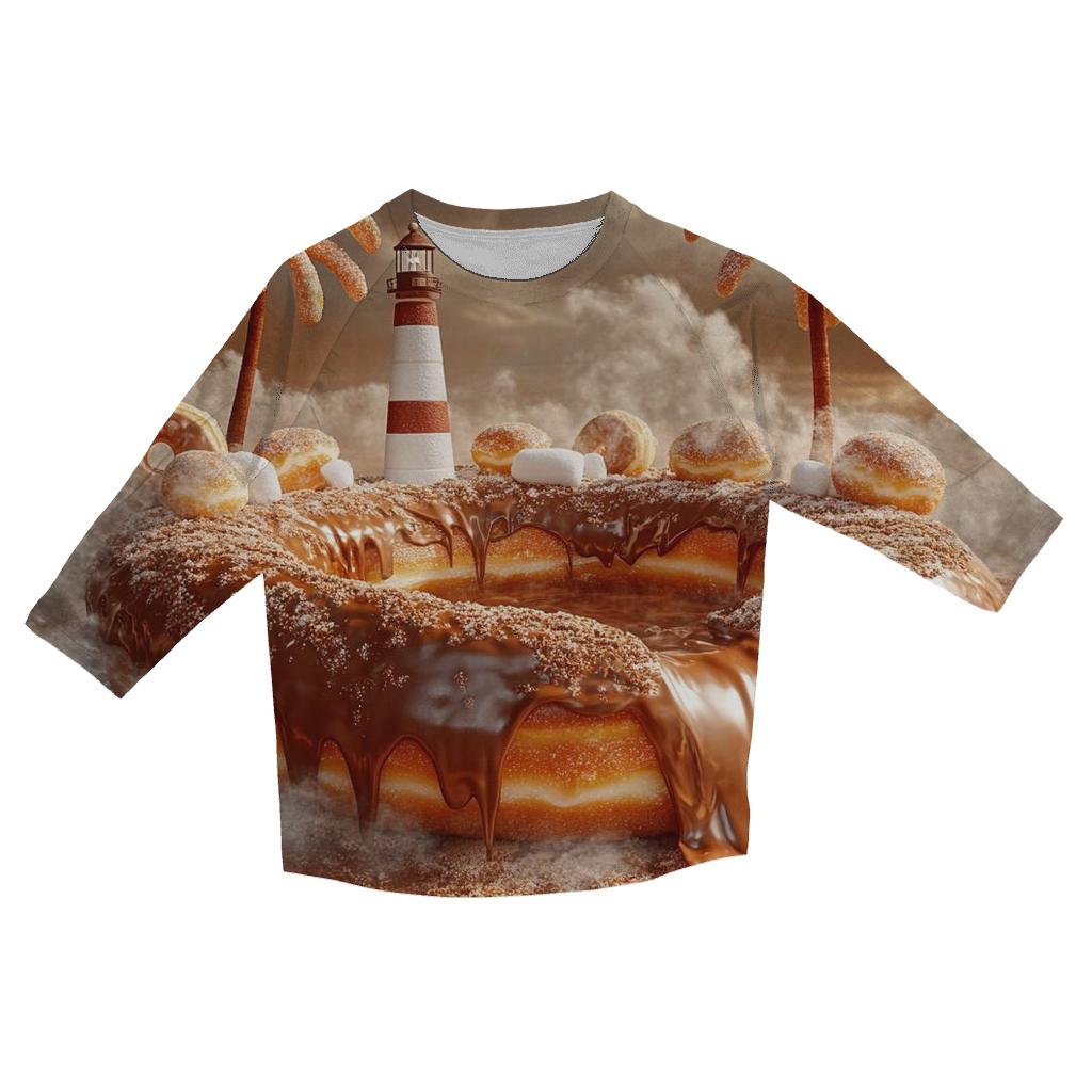 Chocolate Lava Donut Isle custom 3/4 sleeve shirts