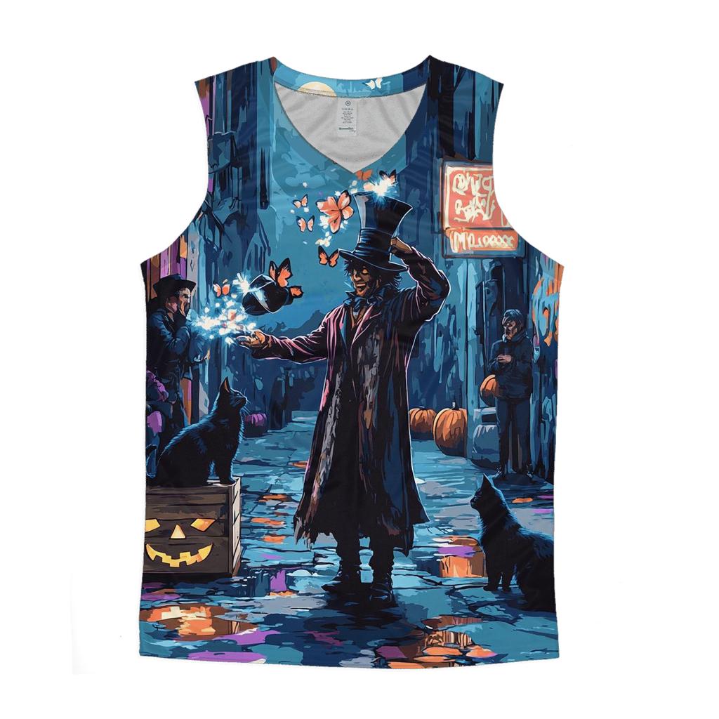 Street Magician In Haunted Alley designer workout tanks
