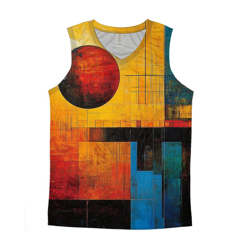 Kandinsky Inspired Cosmic Orchestra casual summer tank tops