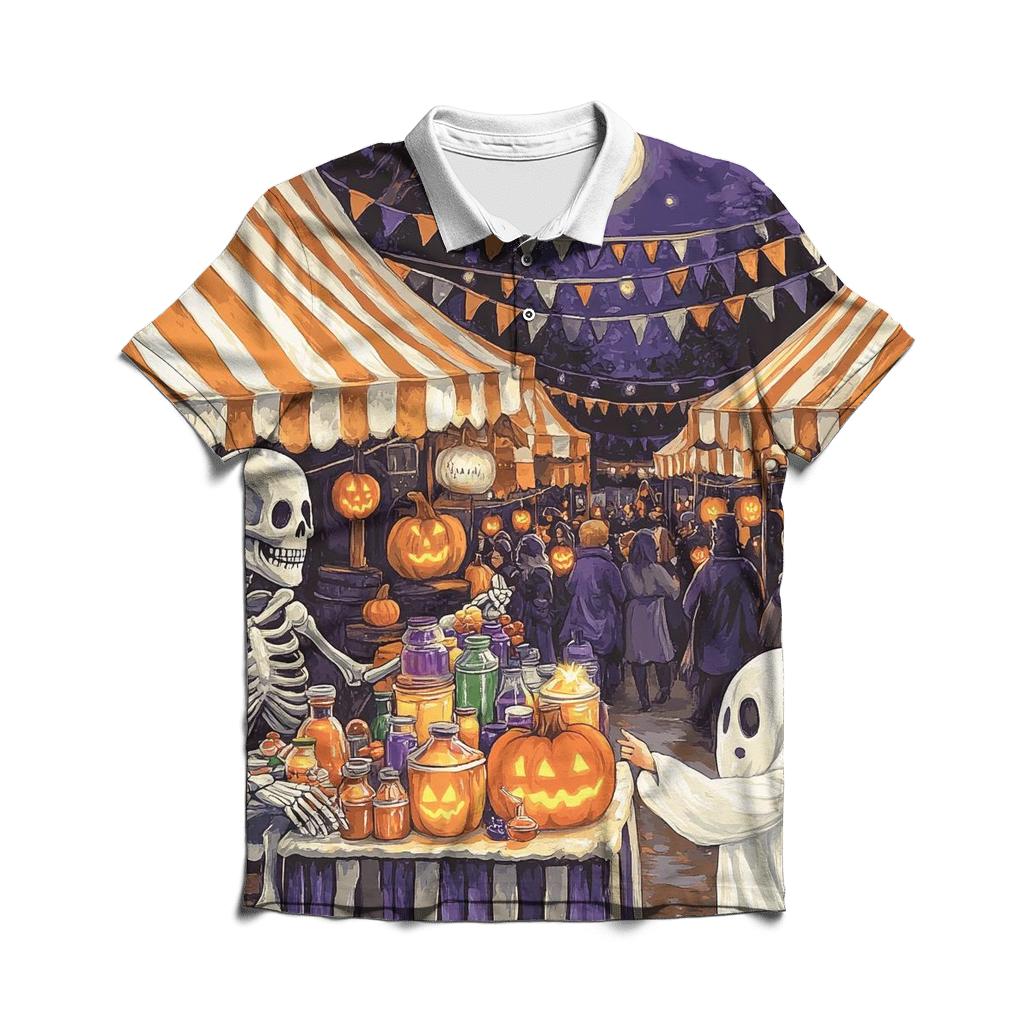 Midnight Market Spooky branded logo polo shirts