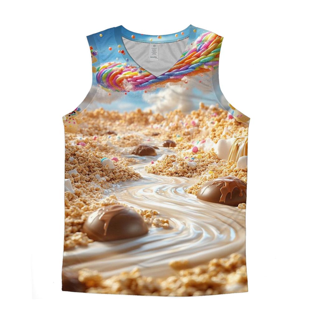 Sprinkle Storm Over Cereal Plains casual summer tank tops