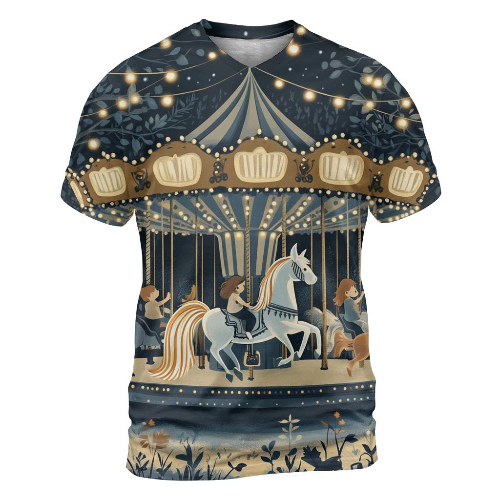 Haunted Carousel Evening vibrant all-over design tees