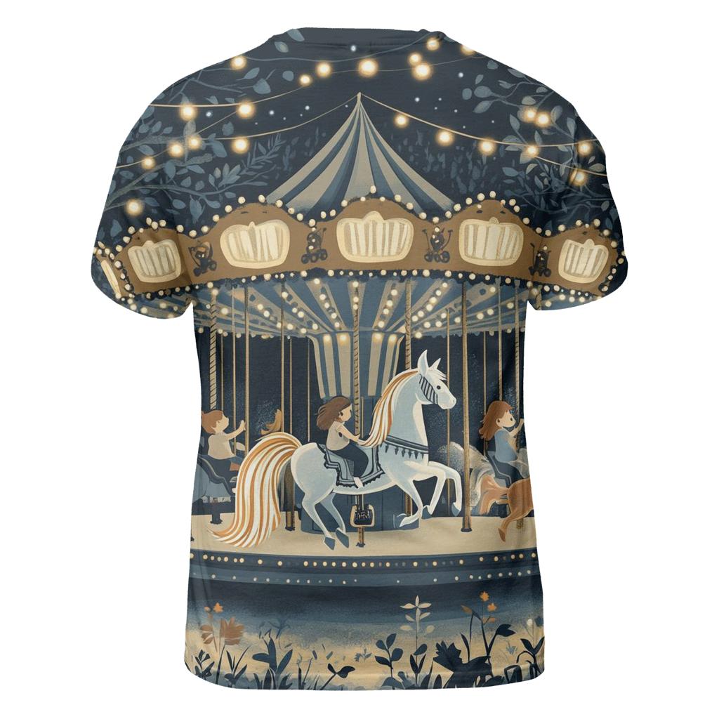 Haunted Carousel Evening vibrant all-over design tees