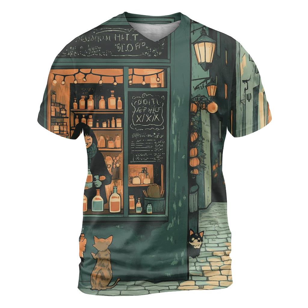 Cobbled Alley Potion Shop Spooky custom all-over print shirts