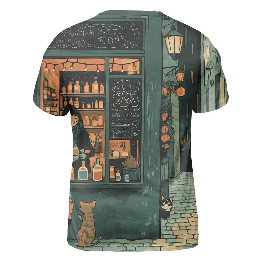 Cobbled Alley Potion Shop Spooky custom all-over print shirts