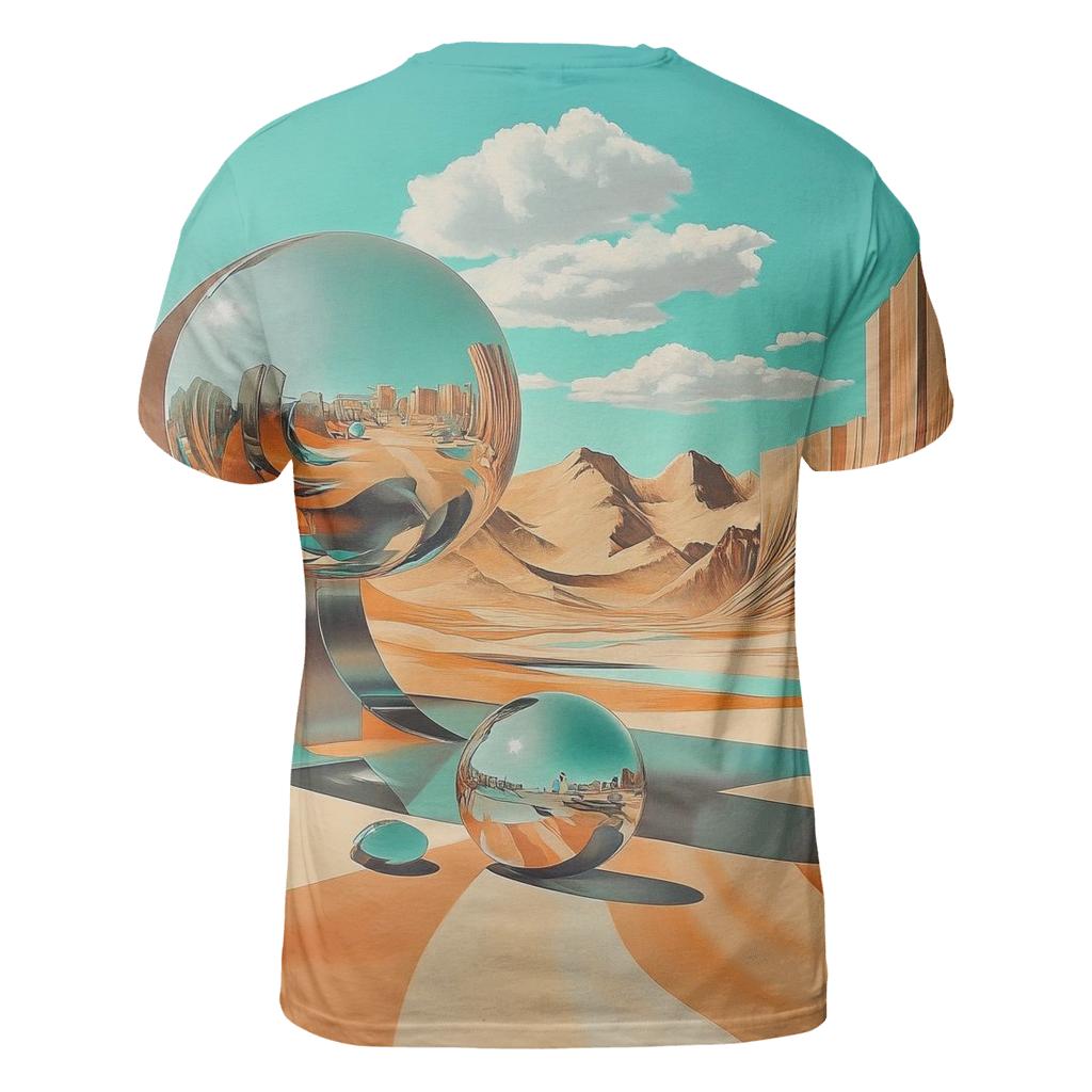 Dali Inspired Desert Dreams creative print fashion shirts