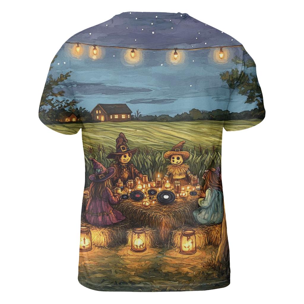 Harvest Lantern Picnic Haunted artistic all-over print tops