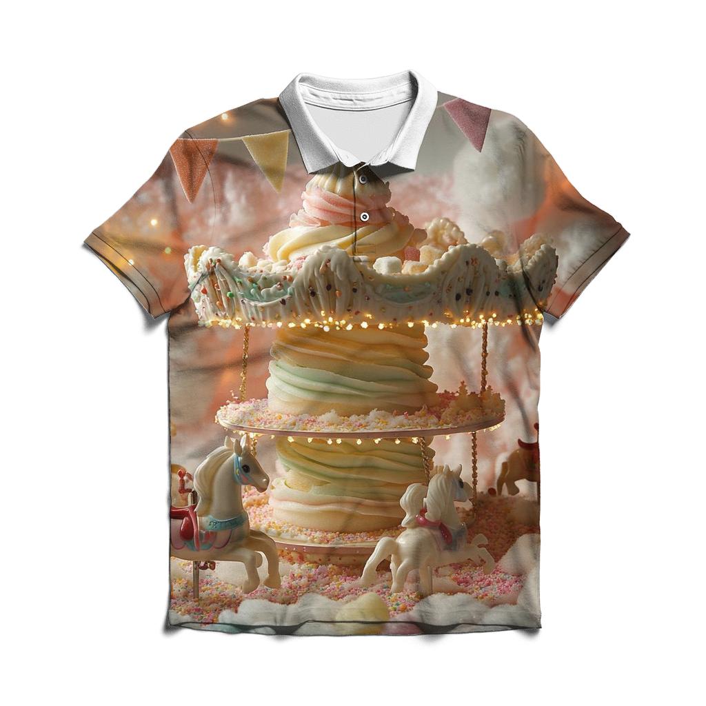 Cupcake Cloud Carousel custom polo shirts