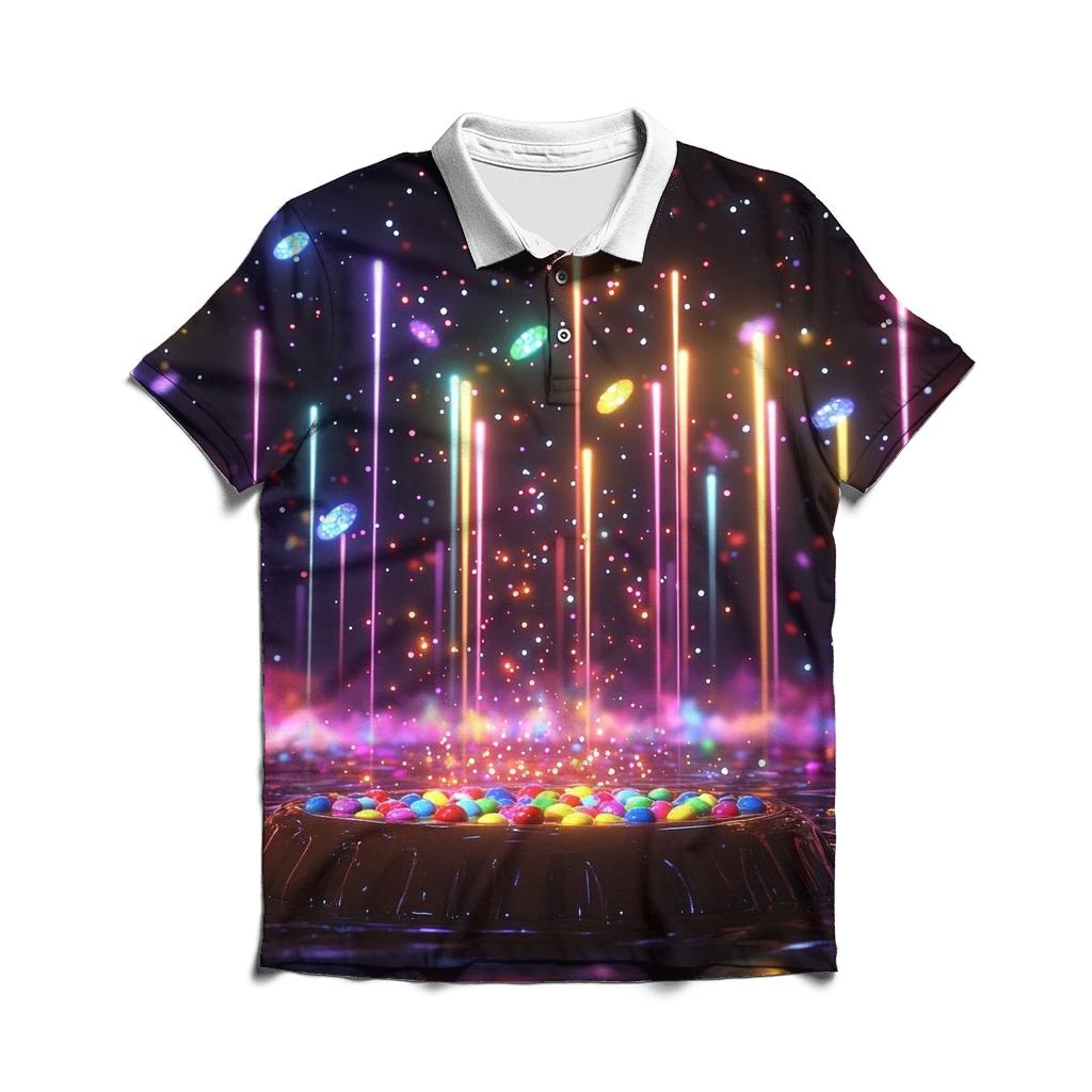 Skittles Meteor Shower premium cotton polo shirts
