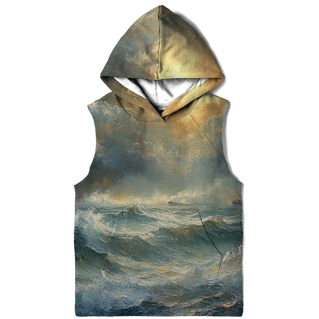 Turner Inspired Tempest At Sea graphic hoodies