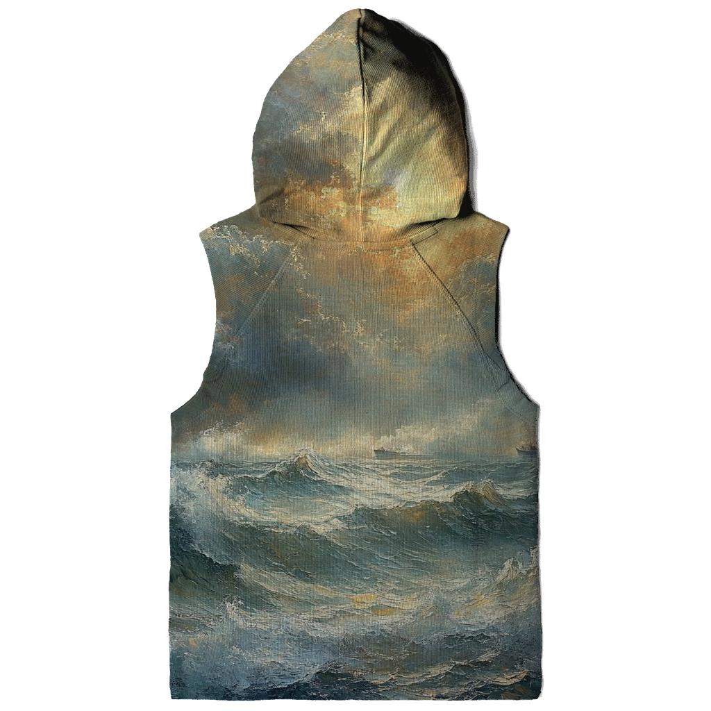 Turner Inspired Tempest At Sea graphic hoodies