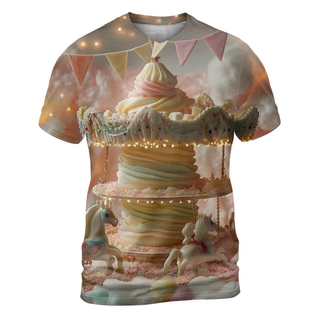 Cupcake Cloud Carousel unique graphic print tees