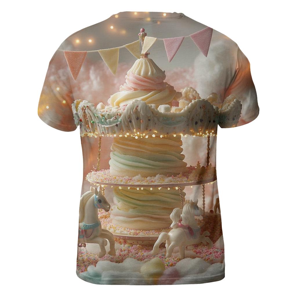 Cupcake Cloud Carousel unique graphic print tees