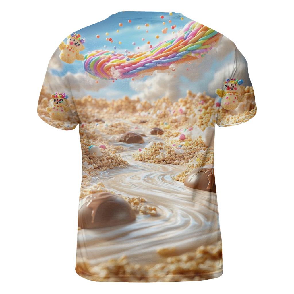 Sprinkle Storm Over Cereal Plains creative print fashion shirts