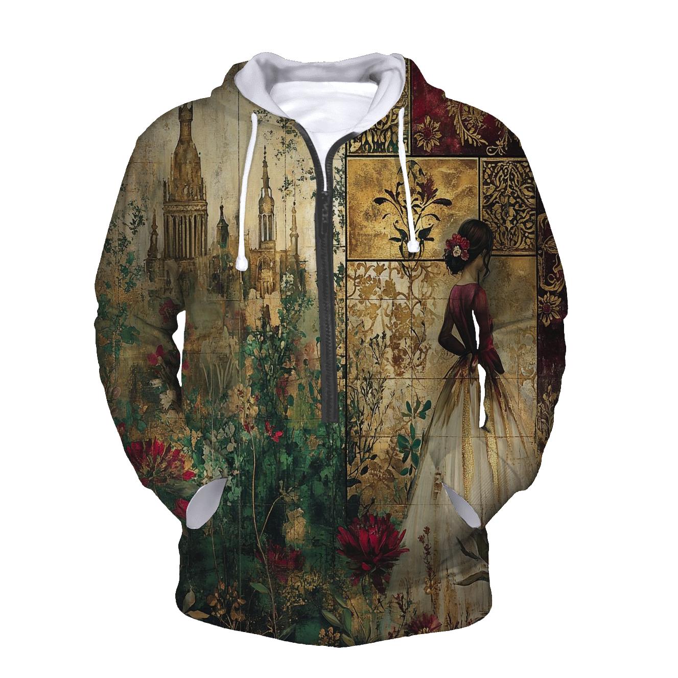 Klimt Inspired Golden Garden graphic hoodies