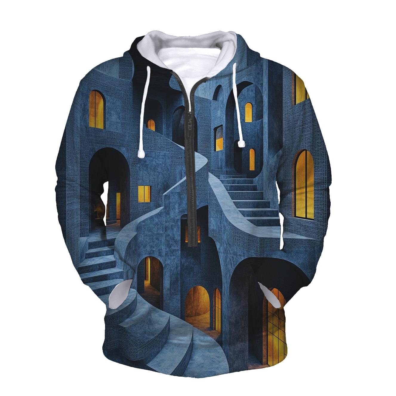 Escher Inspired Geometric Citylights hoodies fashion