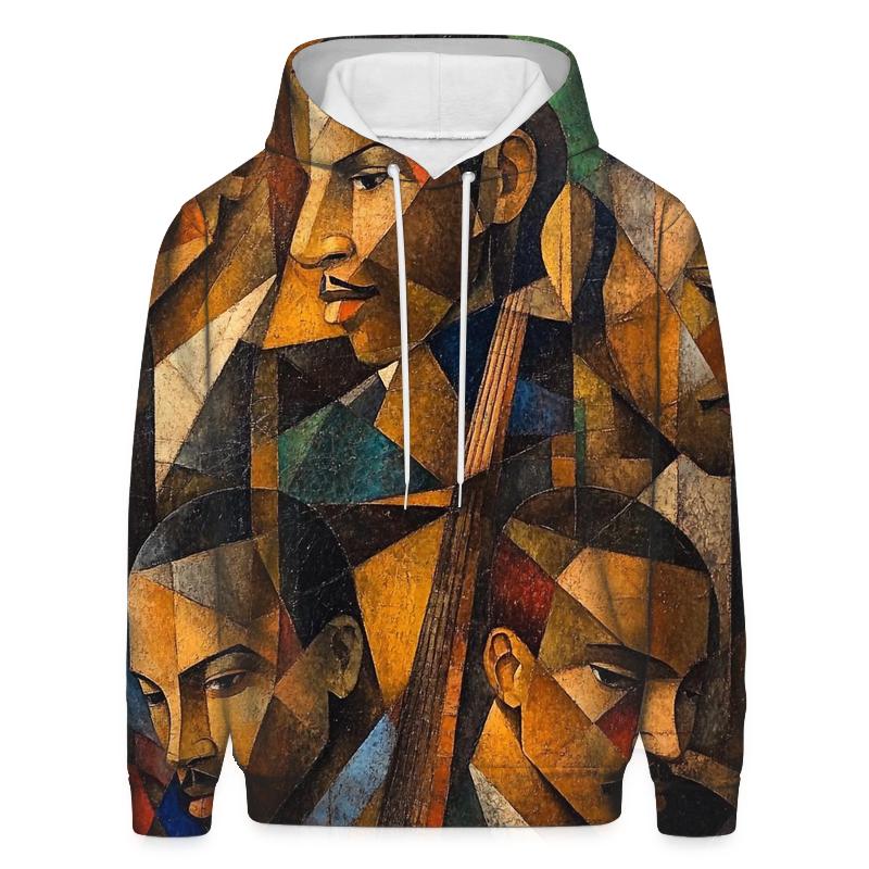 Picasso Inspired Abstract Musicians printed hoodies
