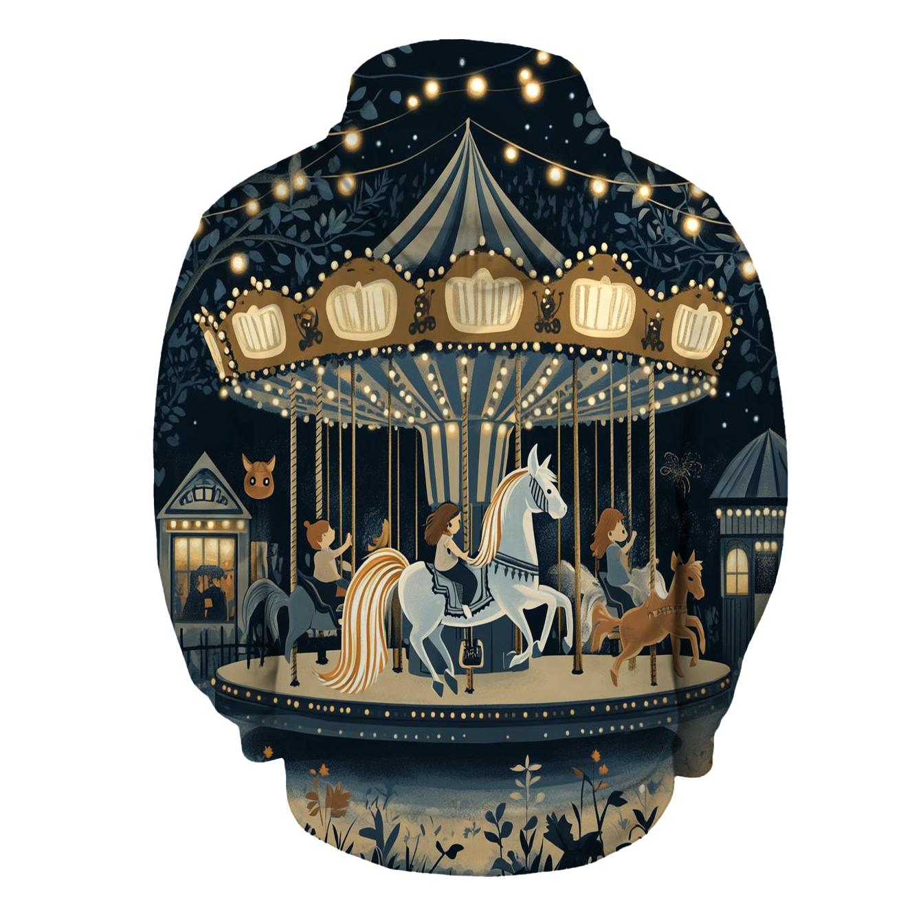 Haunted Carousel Evening designer hoodies