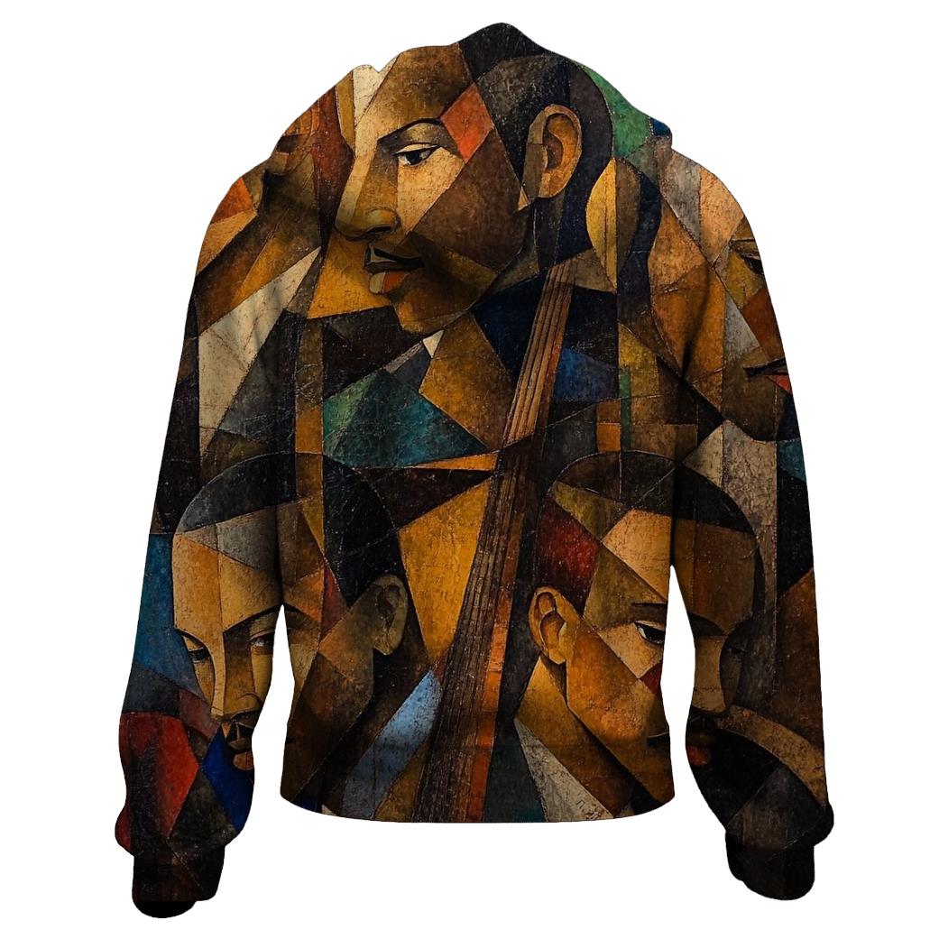 Picasso Inspired Abstract Musicians zip-up hoodies