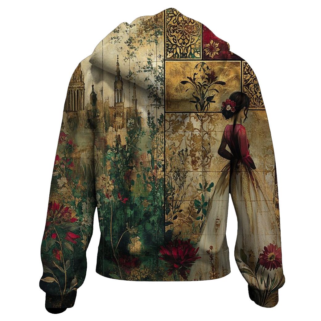 Klimt Inspired Golden Garden designer hoodies